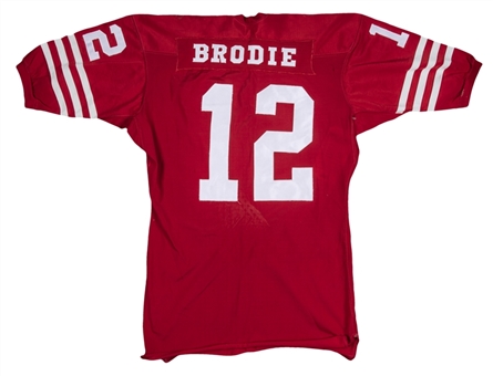 1970-73 John Brodie Game Used San Francisco 49ers Home Jersey (MEARS A8)